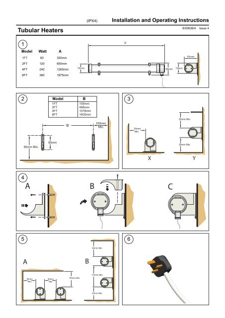Gdc Tubular Heater Instructions Issue 4 Indd Creda Heating