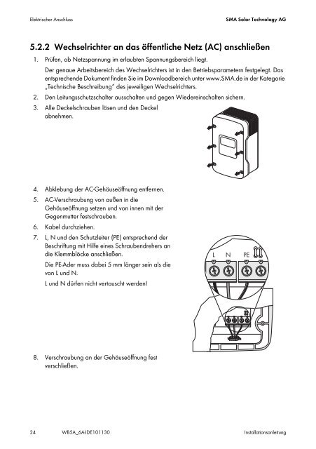 Installationsanleitung - Mare Solar