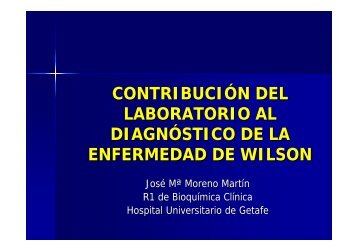 contribuciÃ³n del laboratorio al diagnÃ³stico de la enfermedad de wilson