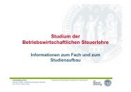 Studium der Betriebswirtschaftlichen Steuerlehre - Prof. Dr. Michael ...