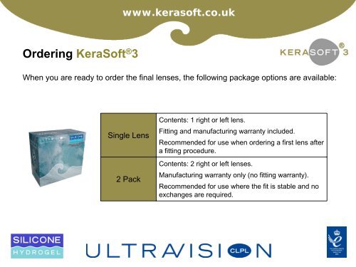KerasoftÂ®3 Fitting Guide - UltraVision Group