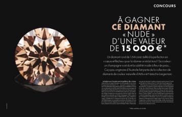 Ã  gagner ce diamant Â« nude Â» d'une valeur de 15 OOO â¬*