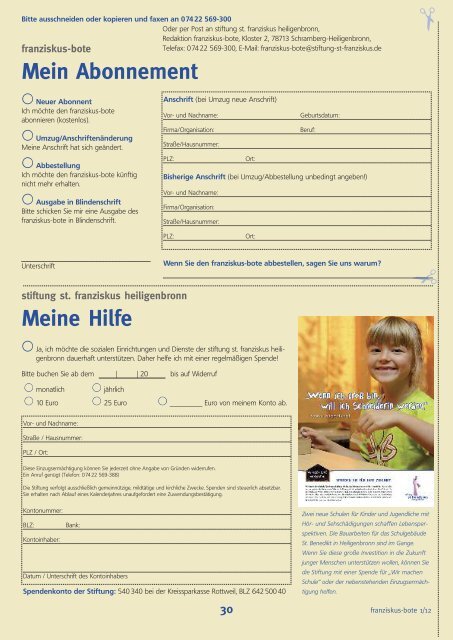 franziskus-bote März 2012 (PDF 1,3 MB - Stiftung St. Franziskus ...