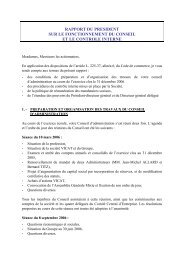 RAPPORT DU PRESIDENT SUR LE FONCTIONNEMENT ... - Vicat