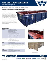 ROLL-OFF SLUDGE CONTAINER - Wastequip