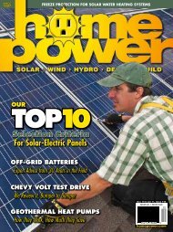For Solar-Electric Panels - Home Power Magazine