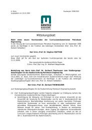 Mitteilungsblatt - MontanuniversitÃ¤t Leoben