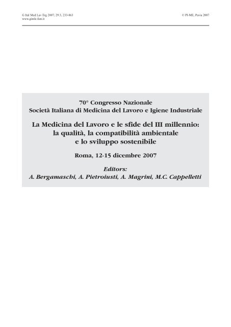 01 com A-G - Giornale Italiano di Medicina del Lavoro ed Ergonomia