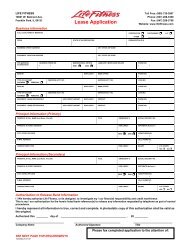 Download a Lease Application - Life Fitness