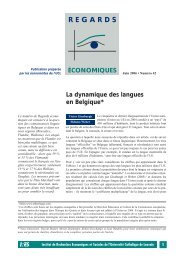 La dynamique des langues en Belgique - Ecares