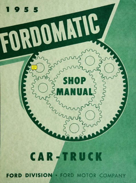 1954 1955 Ford Truck Shop Service Repair Manual CD Engine Drivetrain Electrical 