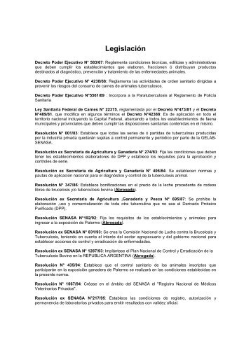 LegislaciÃ³n - Senasa