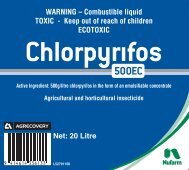 Chlorpyrifos 500EC 20L Label - Nufarm