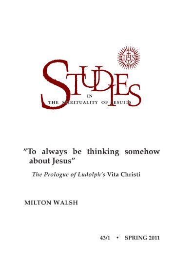 Prologue of Ludolph's Vita Christi - Jesuits