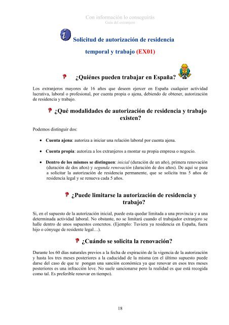 GuÃ­a para personas extranjeras - Comisiones Obreras de AndalucÃ­a