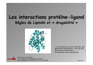 Les interactions protÃ©ine-ligand â rÃ¨gles de Lipinski