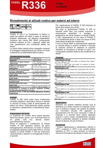 Scarica la scheda tecnica del prodotto FASSIL R 336 - Infobuild