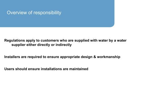 Water Supply (Water Fittings) Regulations 1999 - United Utilities