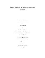 Higgs Physics in Supersymmetric Models - Graduate Physics - Stony ...