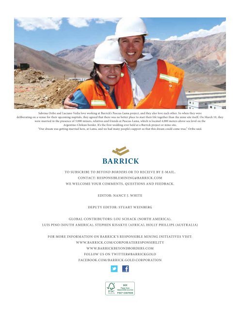Barrick Beyond Borders - May 2012 - Barrick Gold Corporation