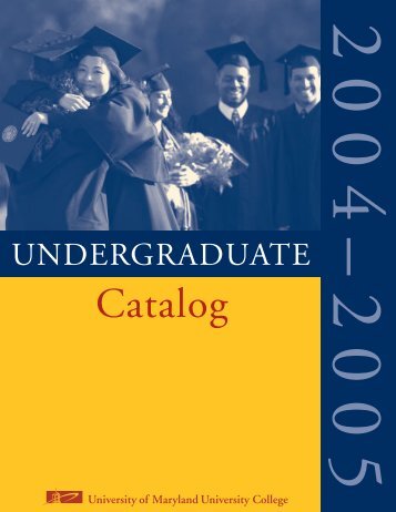 Catalog - University of Maryland University College