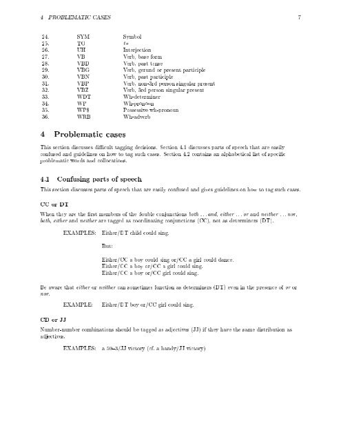 Part-of-Speech Tagging Guidelines for the Penn Treebank ... - IMS