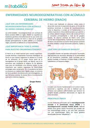 enfermedades neurodegenerativas con acÃºmulo cerebral de hierro