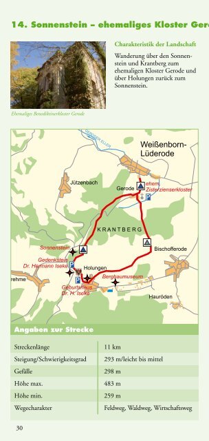 Wandern im Eichsfeld - Leinefelde-Worbis Informationen