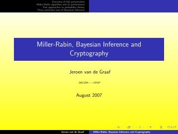 Miller-Rabin, Bayesian Inference and Cryptography