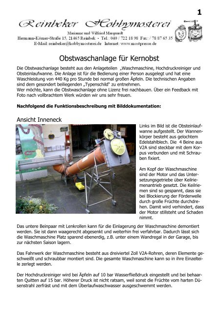 Obstwaschanlage Fur Kernobst 1
