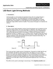 LED Back Light Driving Methods - Hantronix, Inc