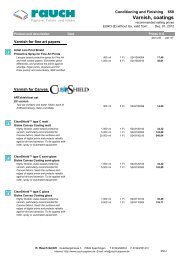 Varnish, coatings - Rauch GmbH
