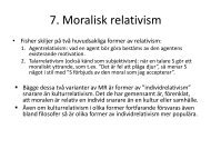 7. Moralisk relativism - Lunds universitet