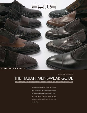 THE ITALIAN MENSWEAR GUIDE - Elite Traveler