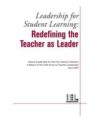Redefining the Teacher as Leader - Institute for Educational ...
