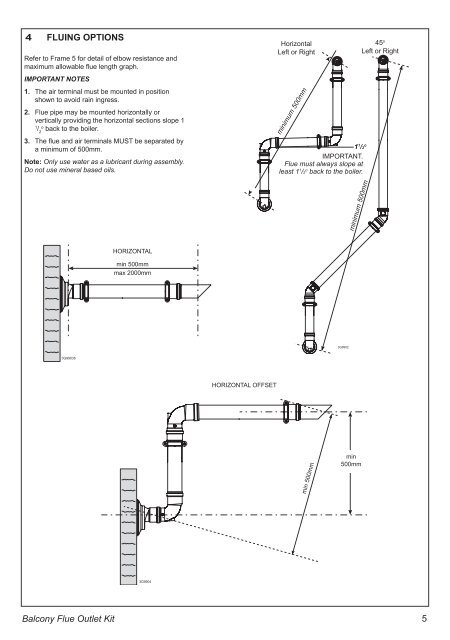 BALCONY FLUE OUTLET KIT LOGIC - Ideal Heating