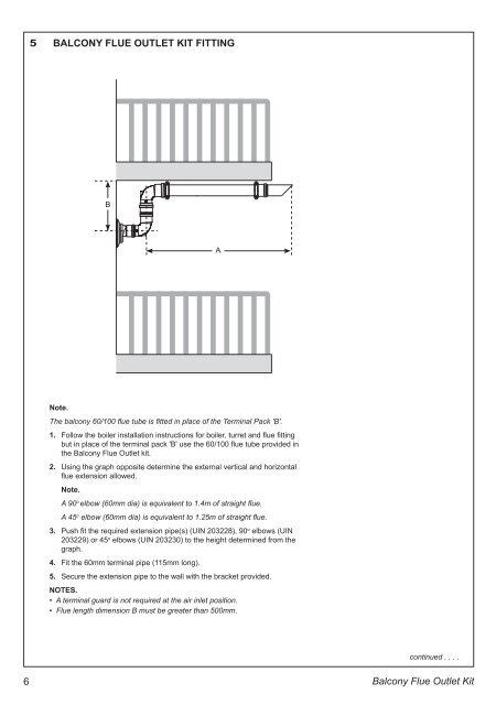 BALCONY FLUE OUTLET KIT LOGIC - Ideal Heating