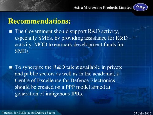 AMV Reddy - Astra Microwave - Elcina