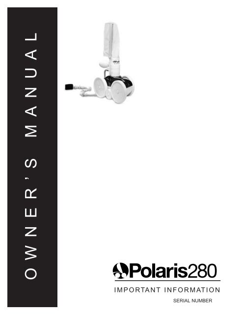 Notice Polaris 280 - Robot piscine