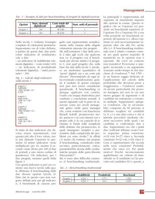 Il benchmarking multicriteri - Biblioteche oggi