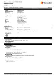 MARENIS Pharma GmbH Sicherheitsdatenblatt 1907/2006/EG (DE ...