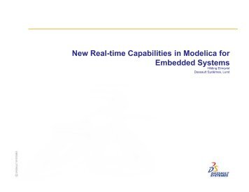 New Real-time Capabilities in Modelica for Embedded Systems