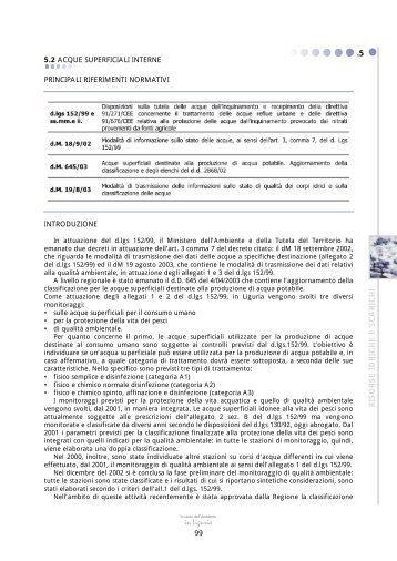 Cap 5.2: Acque Superficiali Interne - ARPAL