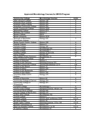 Approved Microbiology Courses - UCLA School of Nursing