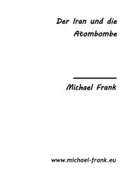 Der Iran und die Atombombe Michael Frank - Michael-frank.eu