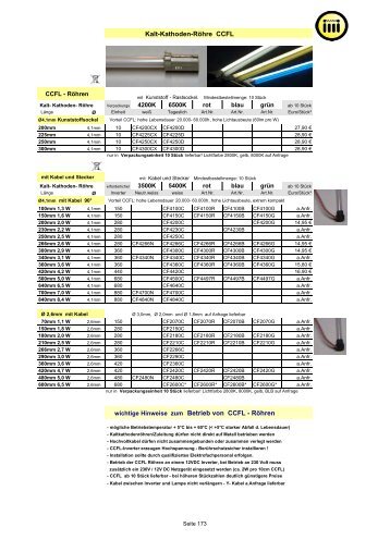 Kaltkathoden CCFL - Heinz Illi GmbH