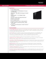 XBR-52HX909 - Quality TV Sales and Service