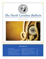 Fall 2010 - North Carolina Board of Examiners for Engineers and ...