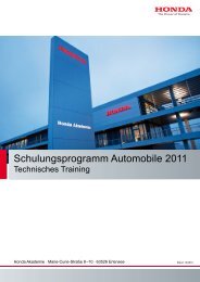 Anfahrtsplan zur Honda Akademie