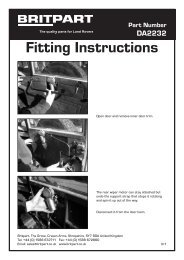 Fitting Instructions - Paddock Spares